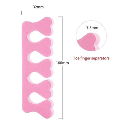 50 pairs Soft Toe Separators Fingers Foots Nail Art Tools Flexible Heart Design Nail Art Practice Manicure Pedicure Foot 2030