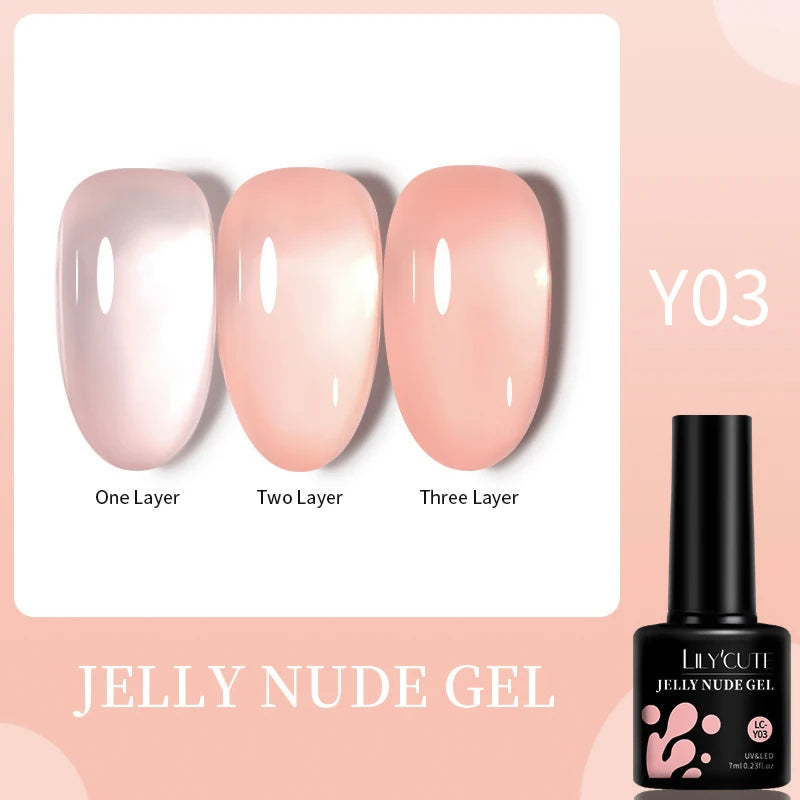 LILYCUTE Ancora Red Autumn Winter Gel Nail Polish Semi Permanent Soak Off UV LED Gel Varnish Manicure Nail Supplies