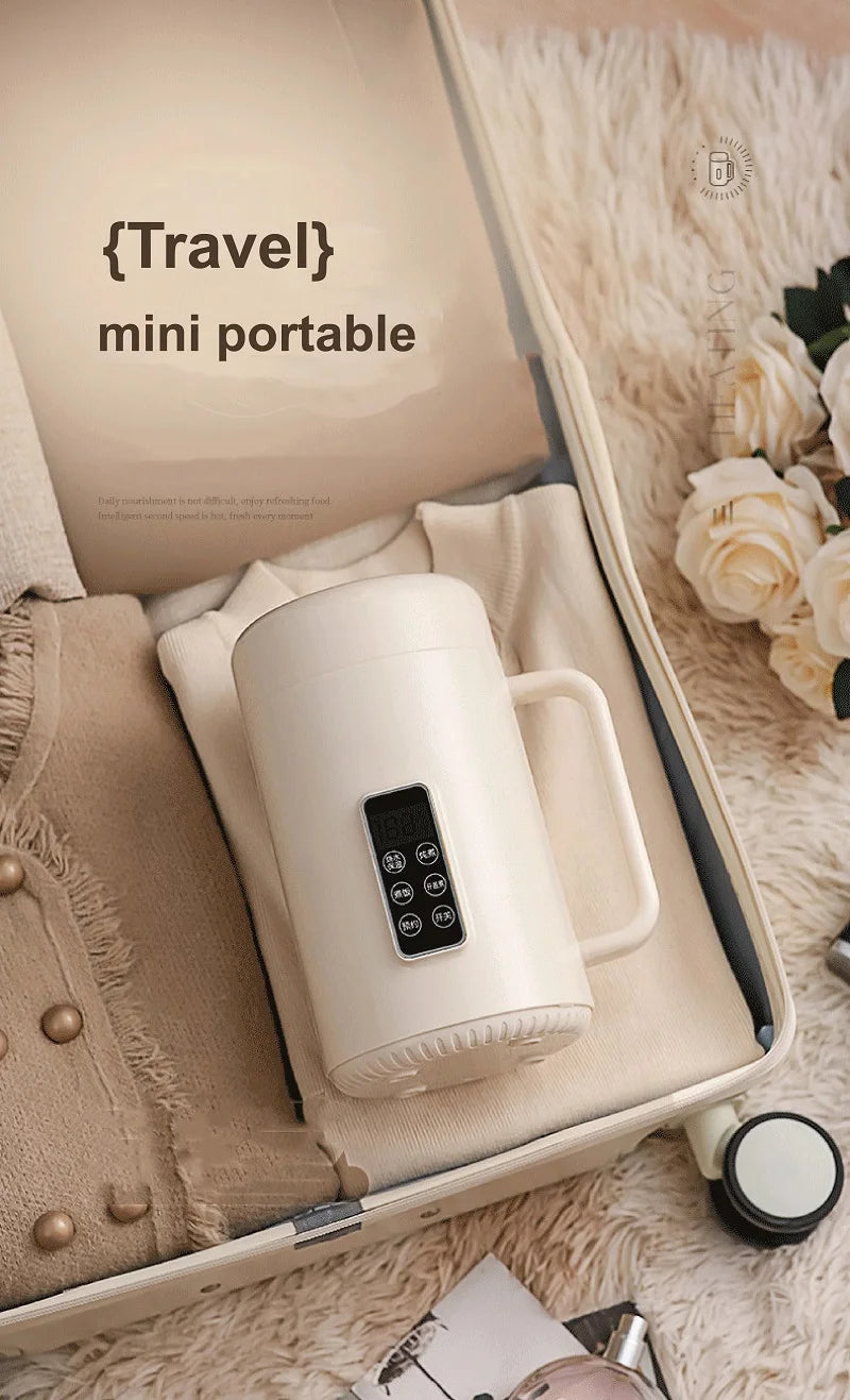 500W Electric Kettle 12h Appointment Porridge Special Pot Portable 304 Stainless Steel Health Cup Multifunctional Rice Cooker 1L
