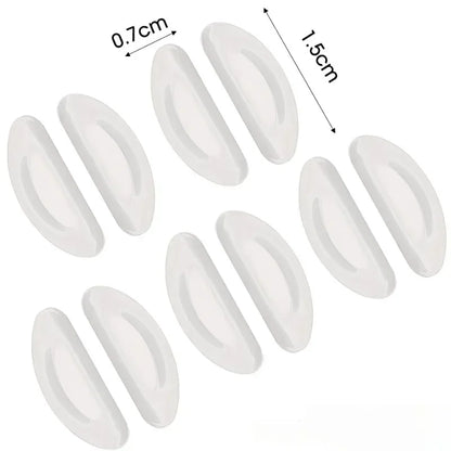 10/60pcs Glasses Nose Pads Adhesive Silicone Nose Pads Non-slip Transparent Nosepads for Glasses Eyeglasses Eyewear Accessories