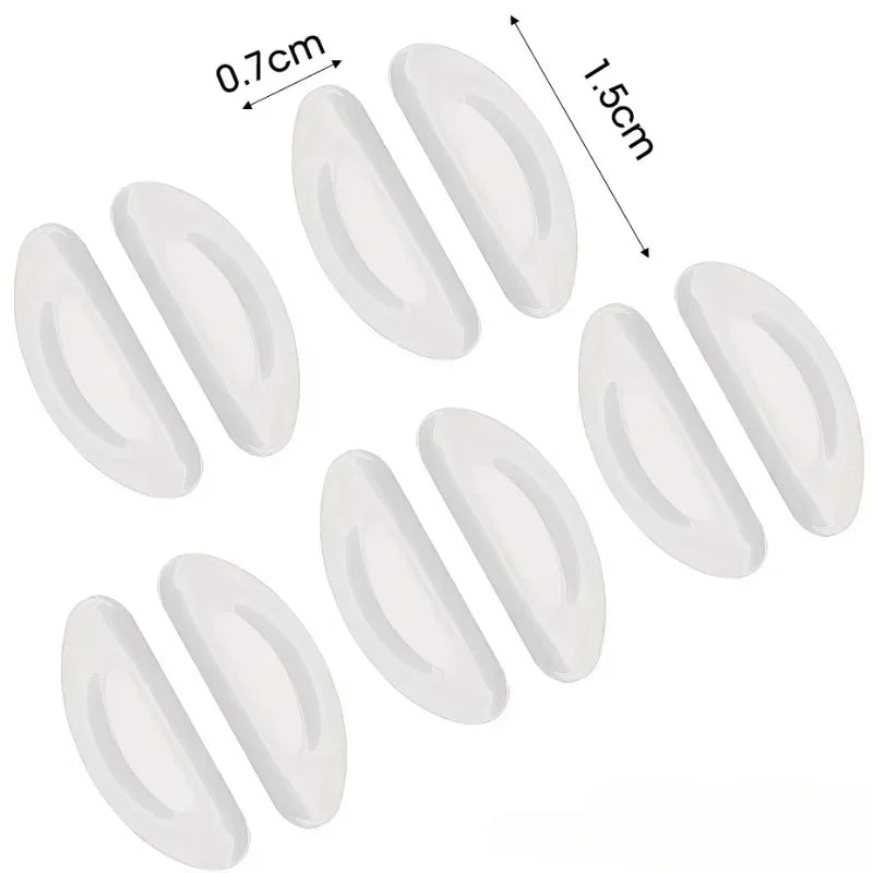 10/60pcs Glasses Nose Pads Adhesive Silicone Nose Pads Non-slip Transparent Nosepads for Glasses Eyeglasses Eyewear Accessories