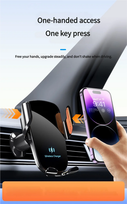 Smart Induction Car Phone Holder 15W Fast Charging Suitable For Dashboard Windshield Air Outlet Universal Automotive Supplies