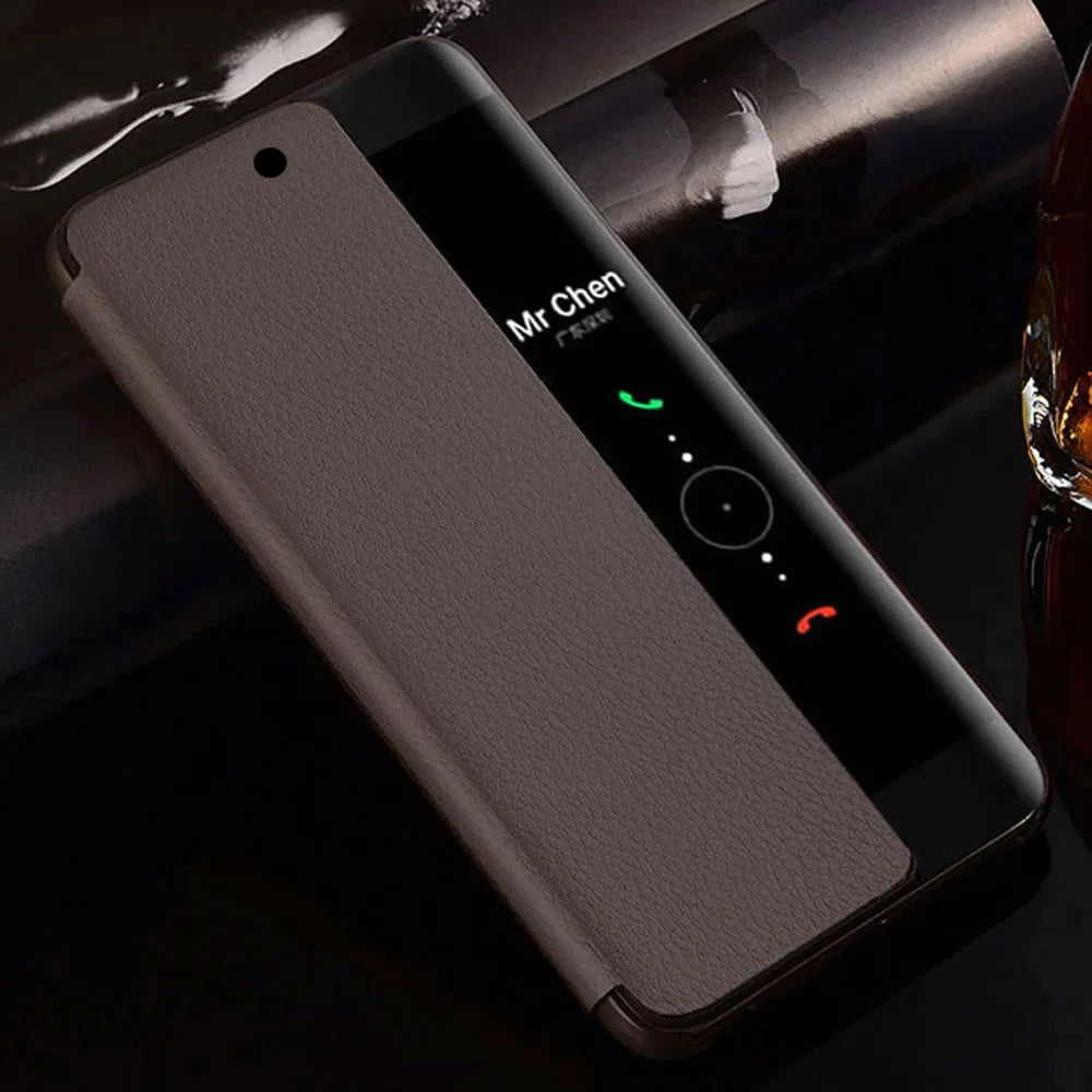 Smart View Case For Huawei P30 Lite P30Pro P40 Pro P50 Auto Sleep Wake Up Flip Cover Phone Cases For Huawei P20 Pro Fundas Capa