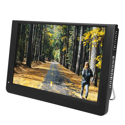 NEW 12in Color Screen 1080P Car Digital TV ATV/UHF/VHF Stereo Surrounding Car Television Mini Television Portable