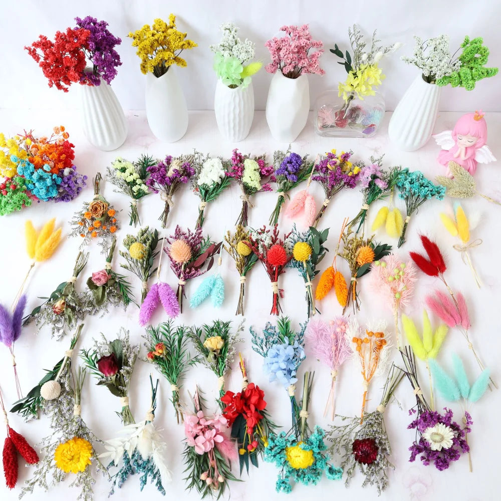 Mini Bouquet Diy Flower Decoration Dried Flower Bouquet Valentine's Day Mother's Day Home Decoration Gifts Weddings Event