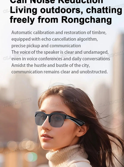 New Camera Control Smart Glasses 2025 Music Sunglasses Headphones Wireless Bluetooth Call Headset HIFI Audio glasses For Android