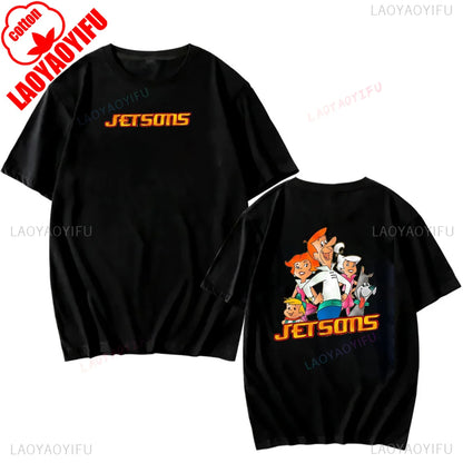 The Jetsons Printed T-shirt Tops Cartoon The Jetsons Letter Clothes Rosie The Robot Graphic T-shirts Breathable Camisetas