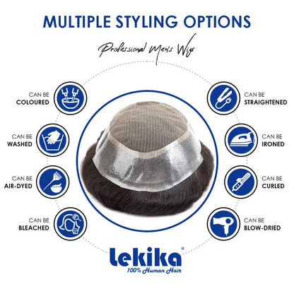 Australia Toupee Men Lace and PU Base Breathable Men's Wig For Men Capillary Prosthesis Replacement Natural Hairline System