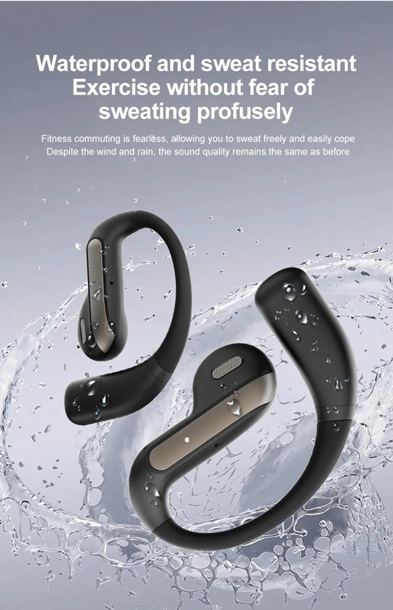 Smart AI Translation Headset Stereo Sound Semi-in-ear Air Conduction True Wireless Sports Long-lasting Bluetooth Headset