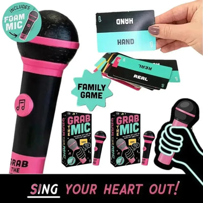 Karaoke Board Game for Family & Party, 2–10 Players, Fun Singing Card Game with 125 Lyric Cards for Adults