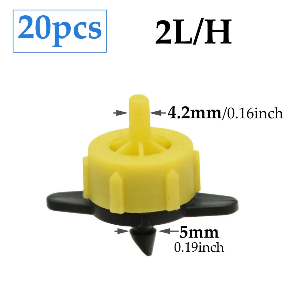 2L 4L 8L Irrigation Drippers Fitting 2/4-way Arrow Dropper Connector Cross Water Splitter Emitter Micro Drip Irrigation System
