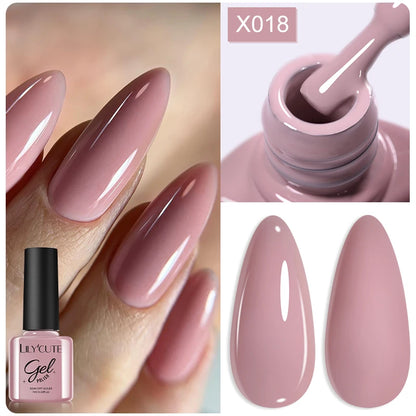 LILYCUTE 7ml Brown Red Purple Nail Gel Polish Coffee Color Series Semi Permanent UV Gel Soak off Nail Gel Varnishes For Nail Art