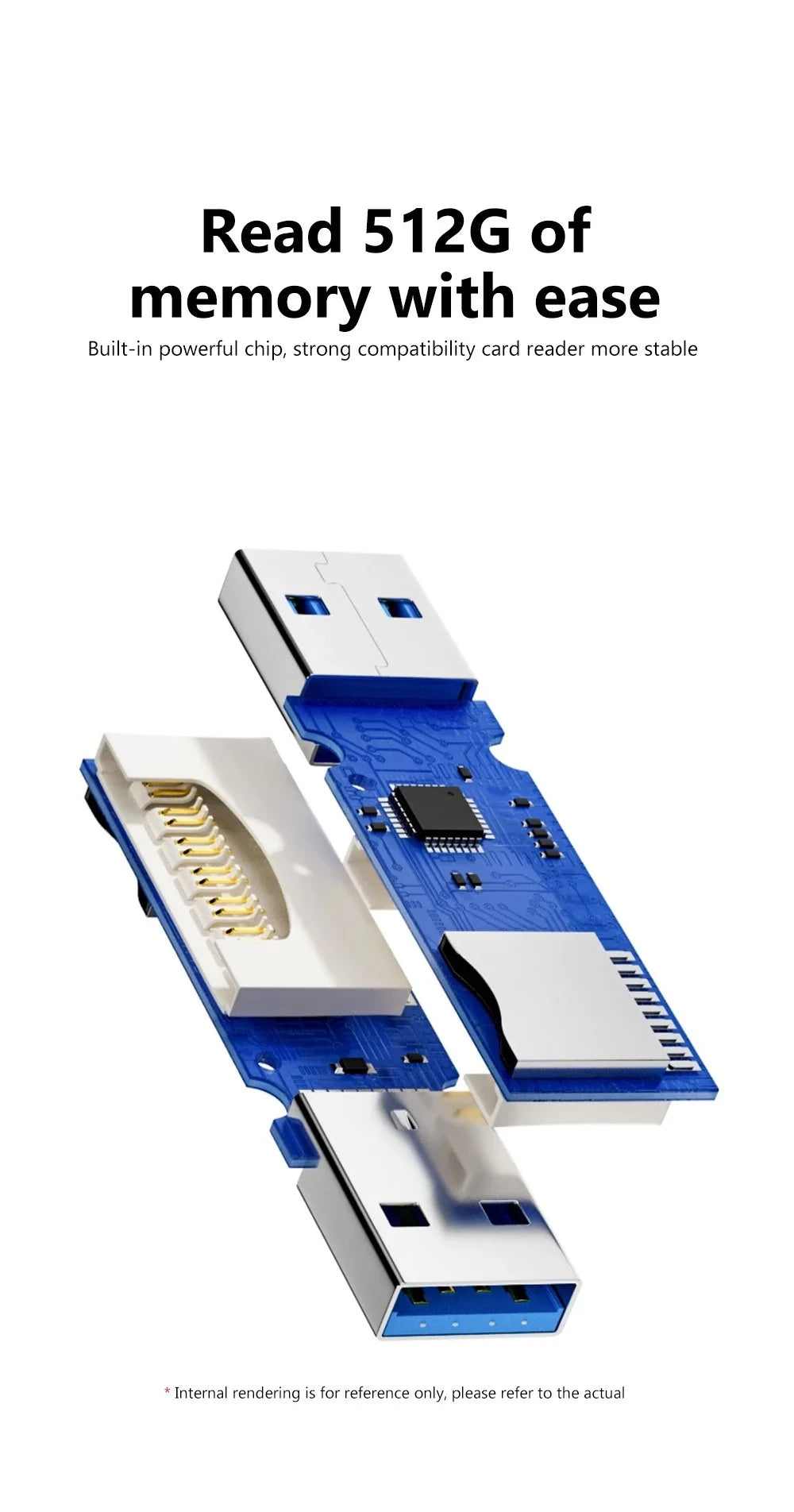 2 in 1 USB 3.0 Card Reader High Speed SD TF Memory Card Adapter for PC Laptop Computer Camera Tablet Accessories