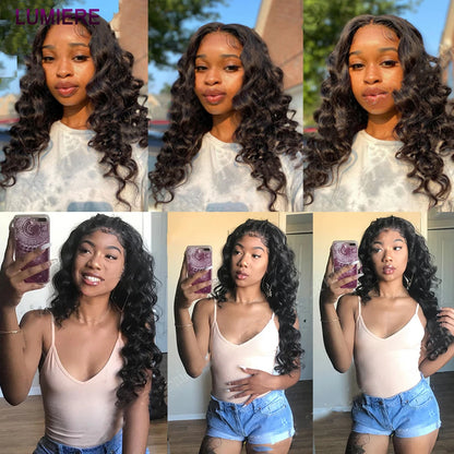 Loose Deep Wave Bundles 100% Virgin Raw Brazilian Human Hair Weave 1/3/4   Bundle Deals Hair Extension Double Weft Wholeasle 30"