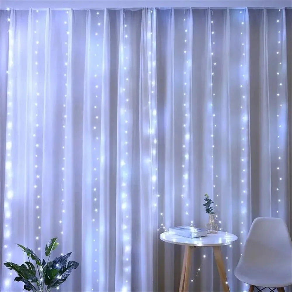 Bedroom Decoration Ramadan Home Decoration Battery Power LED Curtain Light Fairy String 2026 Mother's Day Eid Mubarak