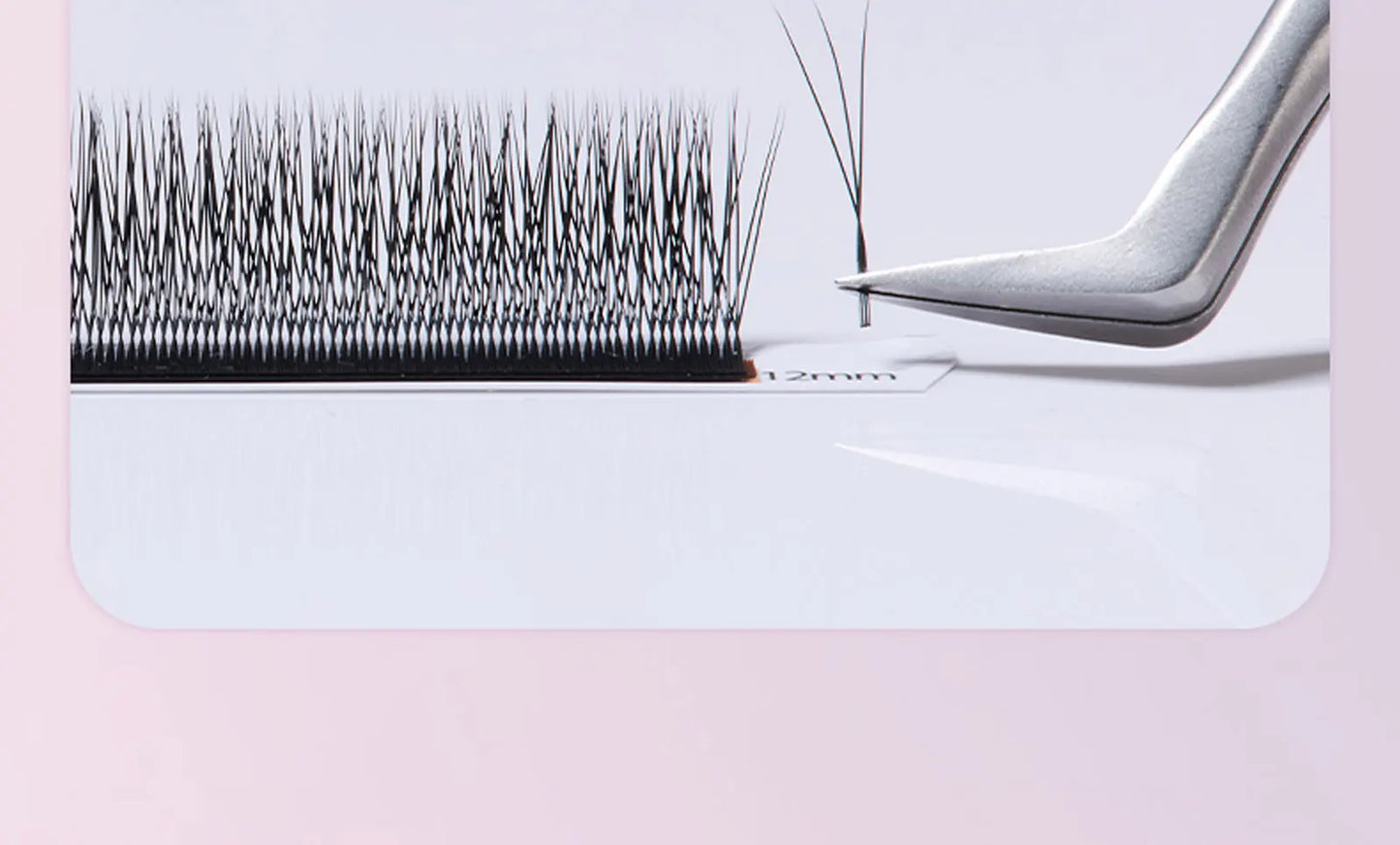 DeceMars V-shaped 3D eyelash extensions Matte Black 12 Rows/Tray
