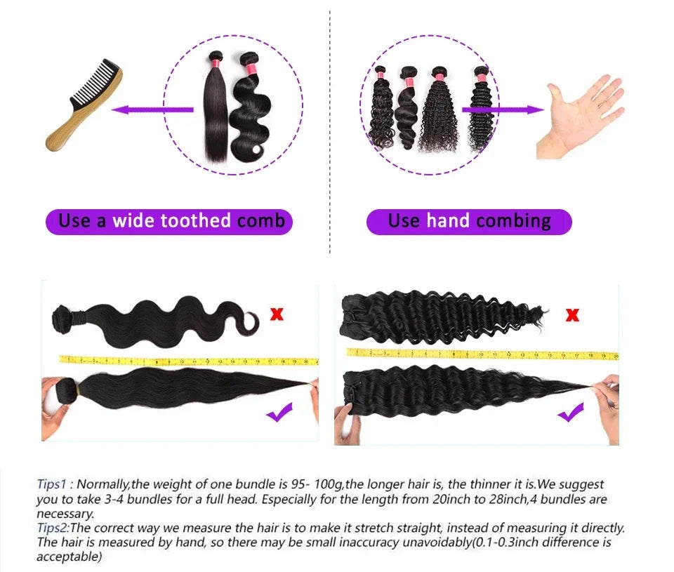 Loose Deep Wave Bundles 100% Virgin Raw Brazilian Human Hair Weave 1/3/4   Bundle Deals Hair Extension Double Weft Wholeasle 30"