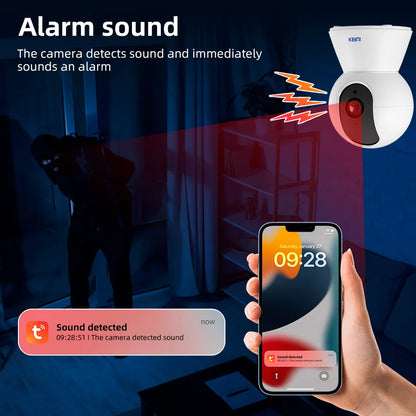 KERUI Mini Indoor Wireless 5MP WiFi IP Camera Home Security CCTV Surveillance Camera With Tuya Smart Auto Tracking Onvif