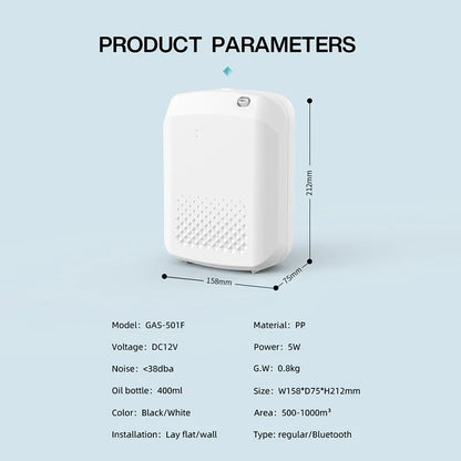Perfume Fragrance Diffuser Aromatic Oil Diffuser Electric Home Air Freshener Machine Wall Hanging Essential Oil Diffuser Hotel