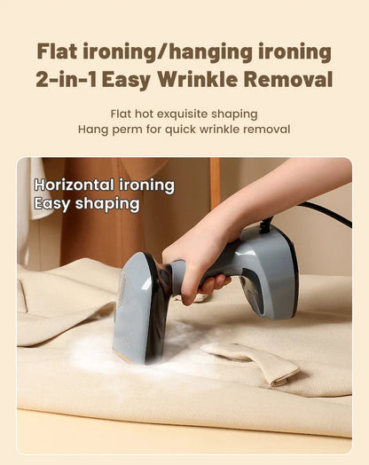 1500W Garment Steamers Fold Hand Holding Ironing Machine Fast-Heat Household Steam Handheld Fabric Steamer for Home Travelling