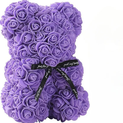 2026 Artificial Flower Eternal Rose Teddy Bear for 520 Mom Mother's Day Birthday Valentine's Day Anniversary Gifts & Decorations