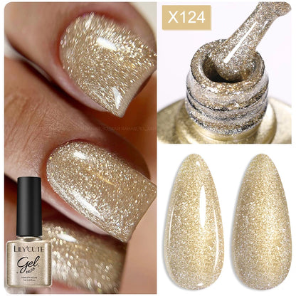 LILYCUTE 7ml Brown Red Purple Nail Gel Polish Coffee Color Series Semi Permanent UV Gel Soak off Nail Gel Varnishes For Nail Art