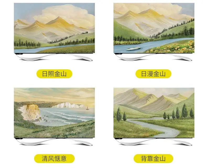 TV Cover Aesthetic three-dimensional sense Household Hanging LCD TV Dust 24-75 Inch Living Room Decoration for Televisions