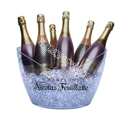 Non-LED Boat Style Ice Bucket for Beer KTV Yuanbao Cocktail Cooler Bar Mixed Drink Basin Iced Wine Tub Container
