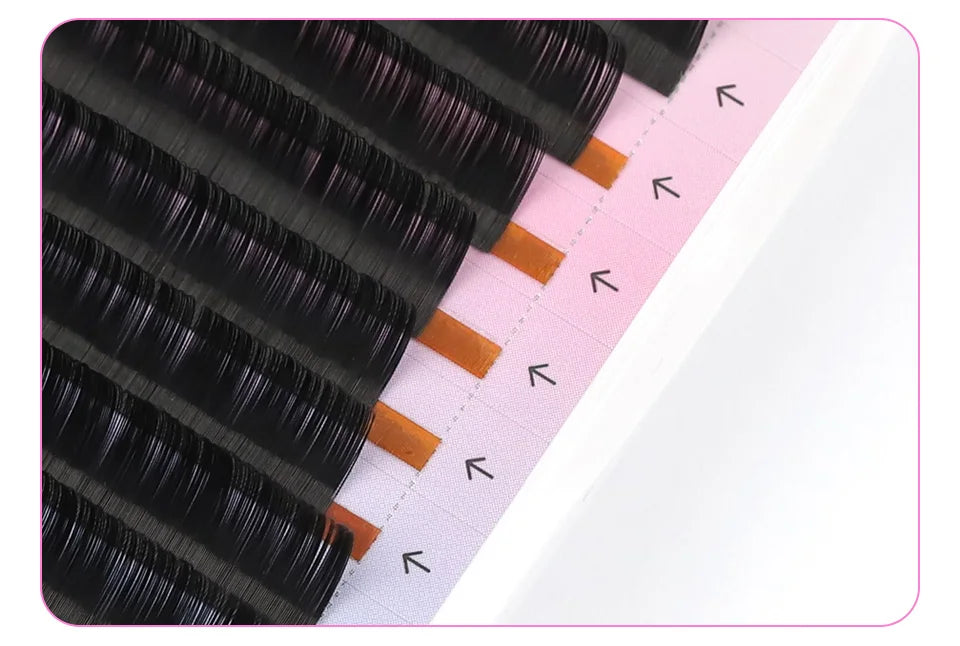 Rujade All Sizes 6-20mm Individual Eyelash Extension Matte Black Premium Russian Volume Eyelash Handmade Faux Mink Lashes Cilias