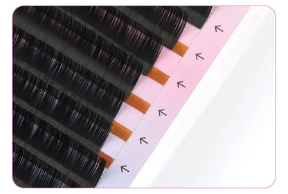 Rujade All Sizes 6-20mm Individual Eyelash Extension Matte Black Premium Russian Volume Eyelash Handmade Faux Mink Lashes Cilias