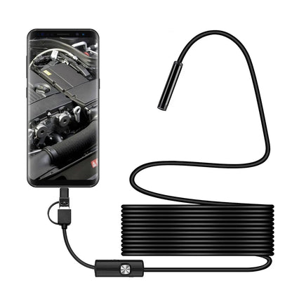 8mm Endoscope Camera 720P HD USB Endoscope With 8 LED 1/2/5/10M Flexible Cable Waterproof Inspection Borescope for Android PC