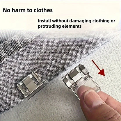10/20/30pcs Random color Invisible Hem Shortening Clips, Anti-Slip Pants Leg Fixing Grips Seamless Hems Buttons Non Slide Shoe