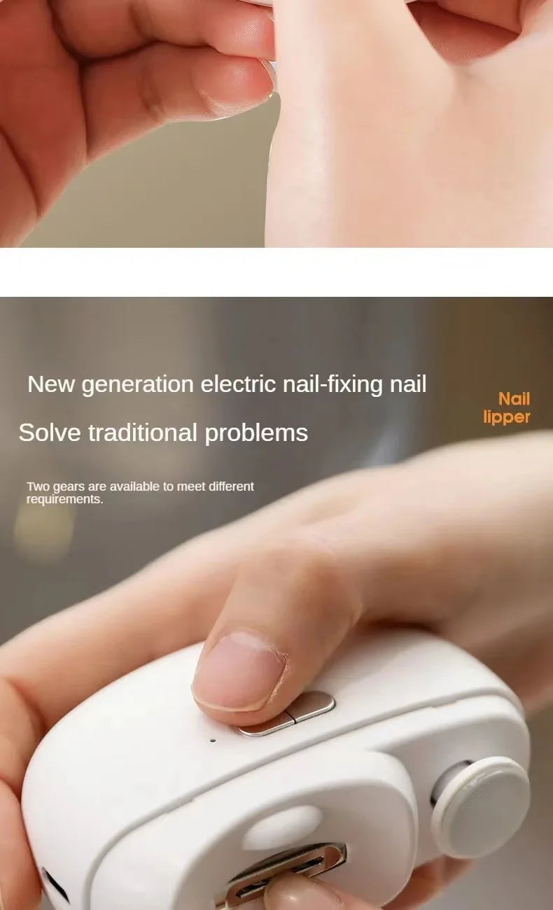 Electric Nail Clipper Grinding and Polishing 2 in 1 Multifunctional Portable Automatic Nail Grinder Electric Manicure Tool
