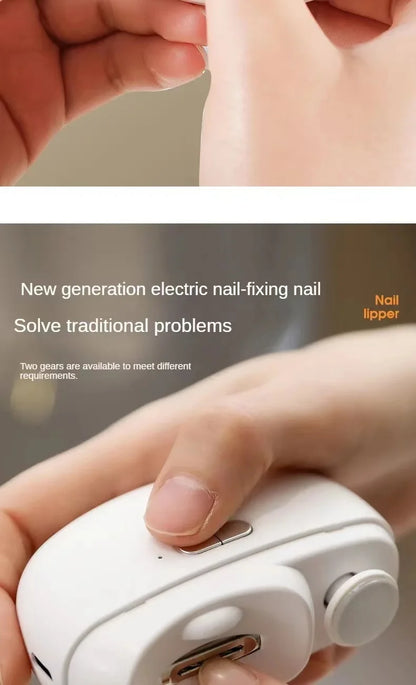 Electric Nail Clipper Grinding and Polishing 2 in 1 Multifunctional Portable Automatic Nail Grinder Electric Manicure Tool