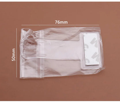2pcs Transparent Car Vehicle Parking Ticket Receipt Permit Card Holder Clip Sticker Windscreen Plastic Universal Car Accessories