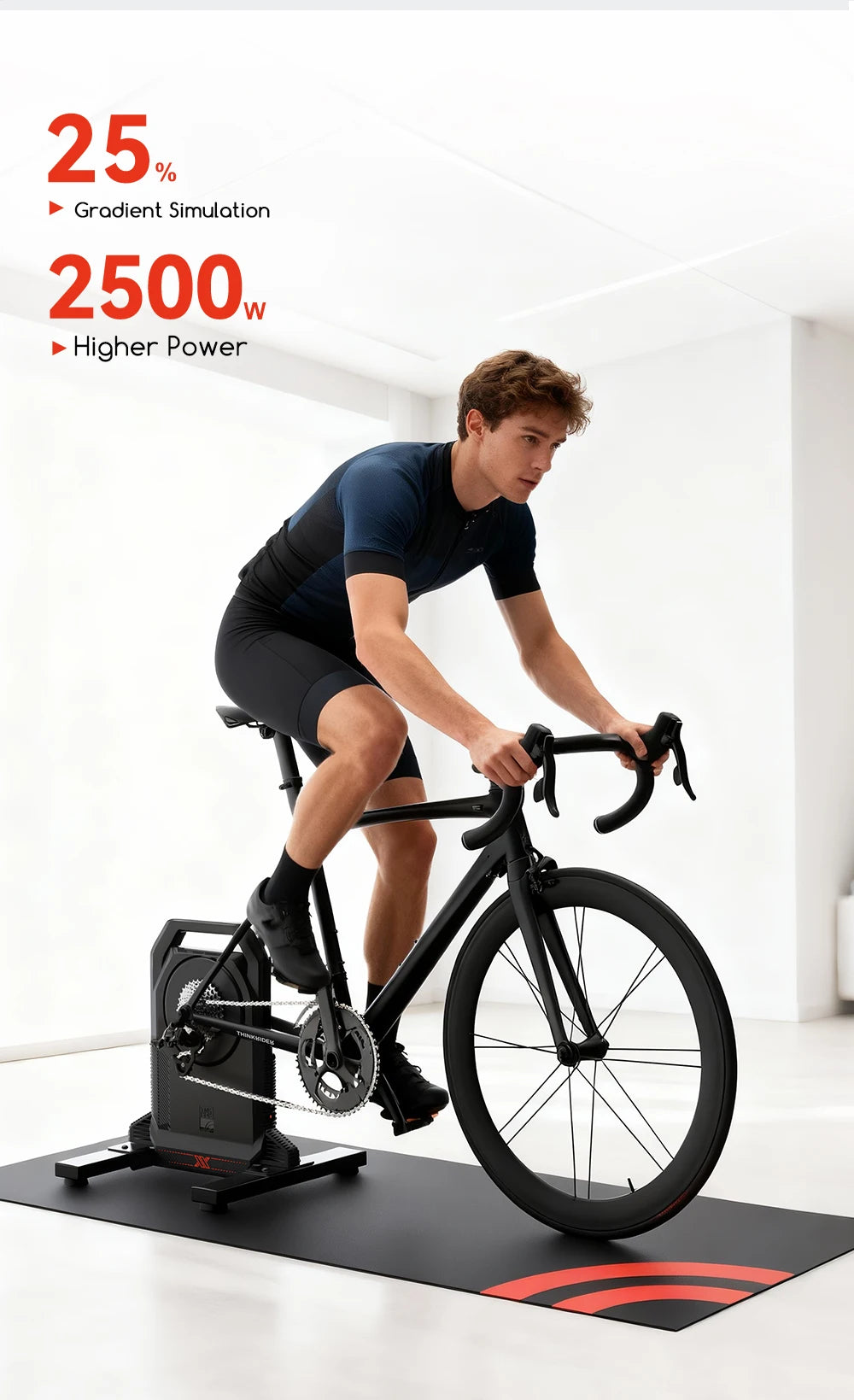 ThinkRider XXPRO Direct Drive  Smart Bike Trainer Max 2500W Indoor Training Generate electricity by oneself Bicycle Roller