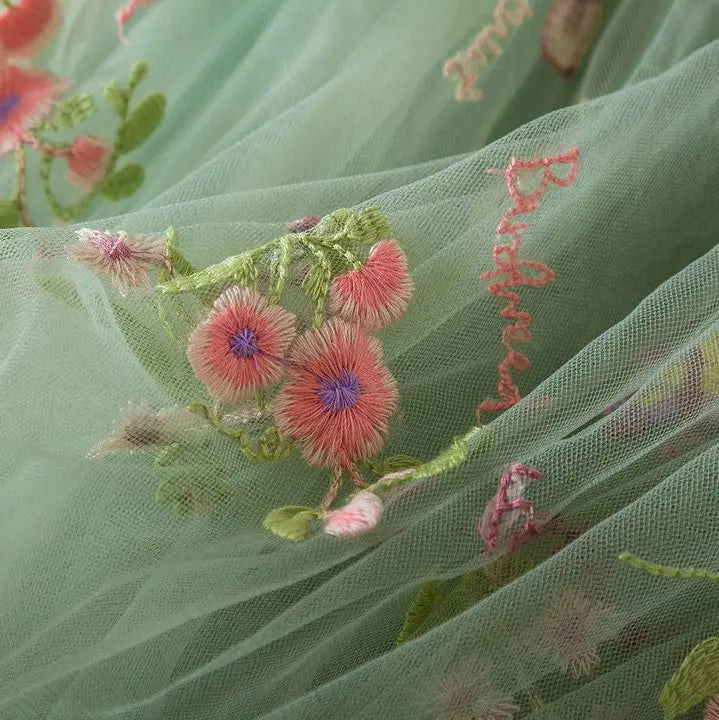 Girls' Dresses Summer Floral Tulle Strapless Baby Girls Dress Cute Princess-Style Weddings Baby Dress Baby Girl Clothing