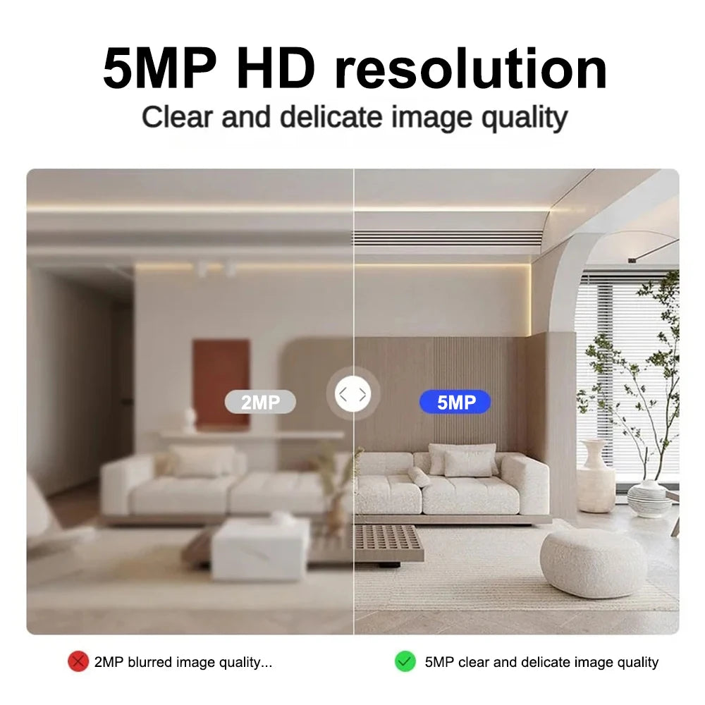5MP 4G SIM Card Mini Camera Indoor Night Vision Surveillance Security Monitoring Rechargeable 3000 mAh Battery Powered Home Cam