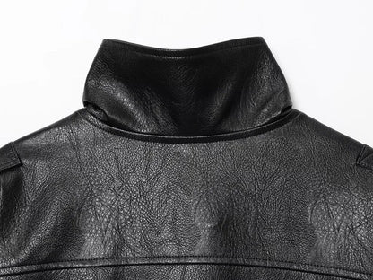 MUJER Faux Leather Women's Jacket Black Oversize Bomber Jackets for Women Outerwears Winter Overcoat Female Fashion Jacket Woman