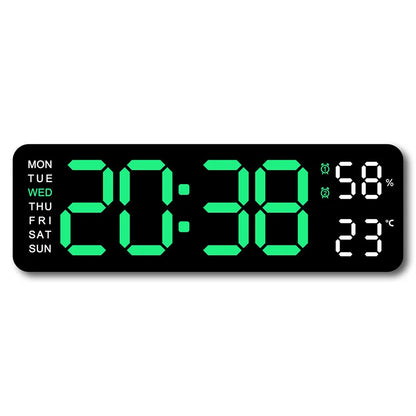 Smart Mute LED Electronic Wall Clock Modern Desk Clock Night Alarm Minimalist Thermometer Air Clock Home Decor For Living Room