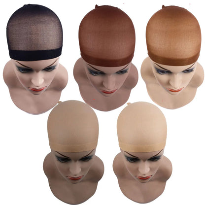 1Pack Nylon Wig Making Cap Mesh Stocking Wig Cap Invisible Hair Nets For Hair Wigs Brown Black Salon Hairnet Wig Caps For Women