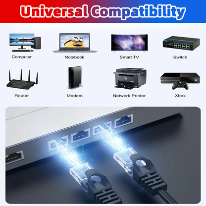 50M 30M 20M Ethernet Cable Cat6 Network Cable Patch Lan Cable 26AWG RJ45 for PS 5 Router PC Computer Internet Outdoor Cable CAT6