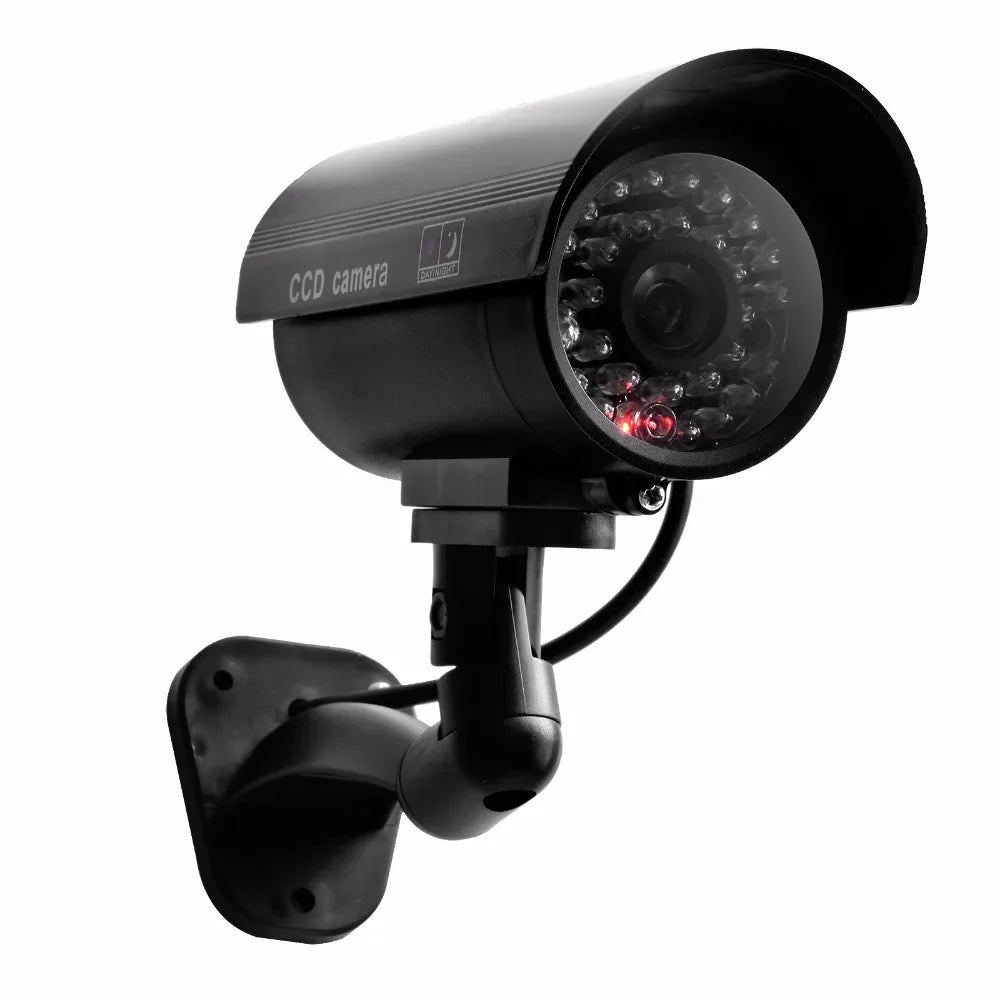 Eleopard Fake Camera Dummy Waterproof Security CCTV Surveillance Camera With Flashing Red Led Light Outdoor Indoor
