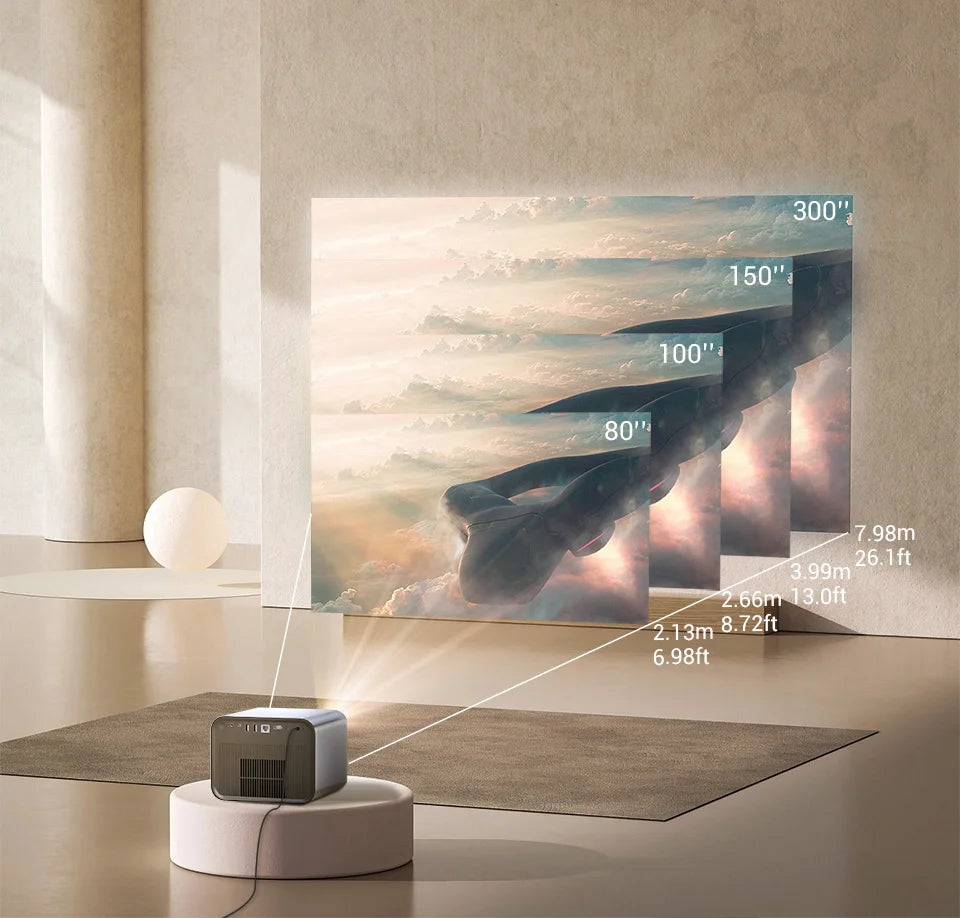 BYINTEK R90 Max 4K Projector Full HD 1080P 2200 Anis Lumens Android 11.0 WiFi 6 Auto Focus Video Home Movie Theater Projectors