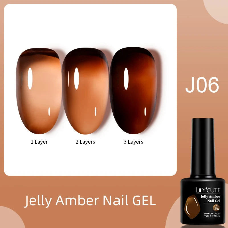 LILYCUTE Ancora Red Autumn Winter Gel Nail Polish Semi Permanent Soak Off UV LED Gel Varnish Manicure Nail Supplies