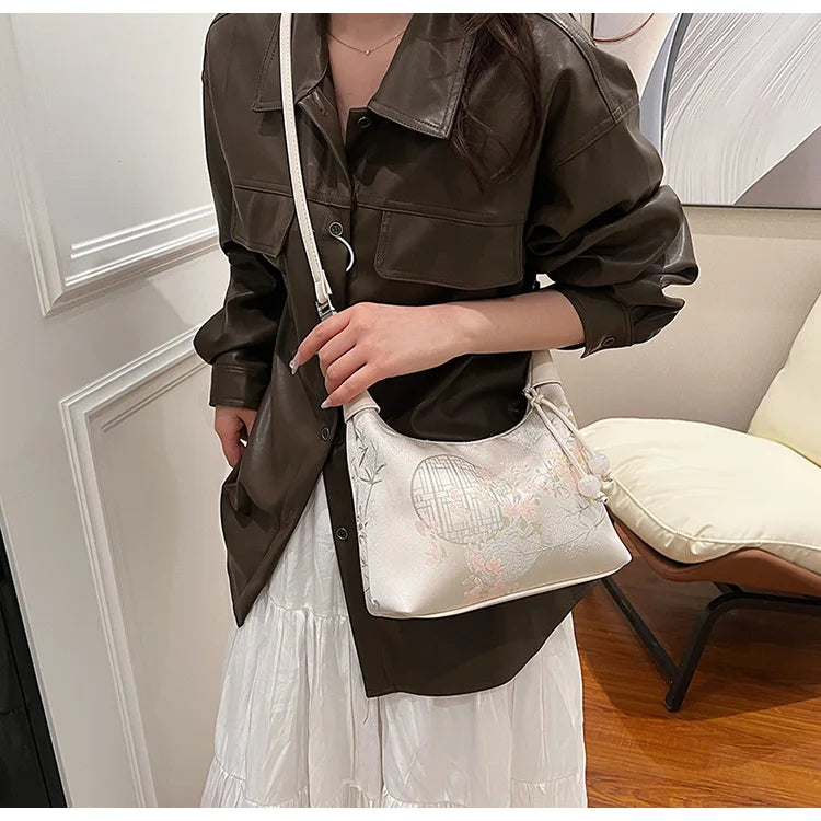 Fashionable Chinese Embroidery Handbag Brand Versatile Shoulder Bag 2026 New Chinese Style Tote Bag Trend Designer Travel Wallet