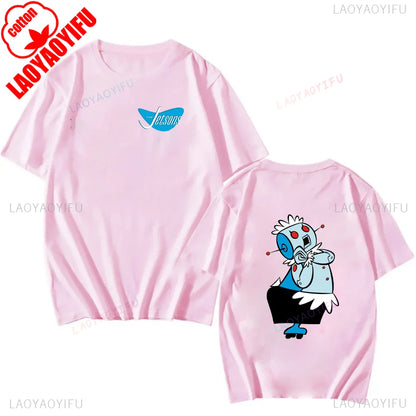 The Jetsons Printed T-shirt Tops Cartoon The Jetsons Letter Clothes Rosie The Robot Graphic T-shirts Breathable Camisetas