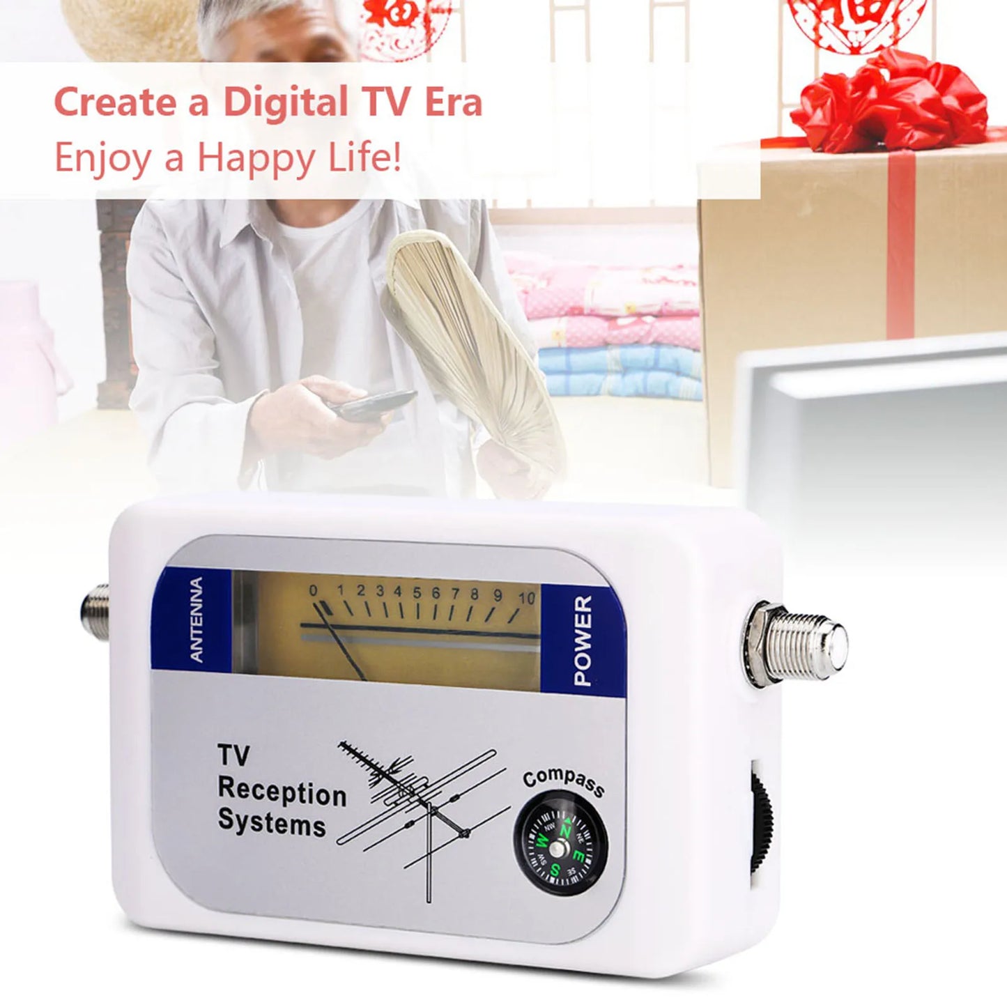 95DT DVB-T Digital TV Signal Finder Signal Strength Meter Detector Receiver TV Signal Meter TV Frequency Finder