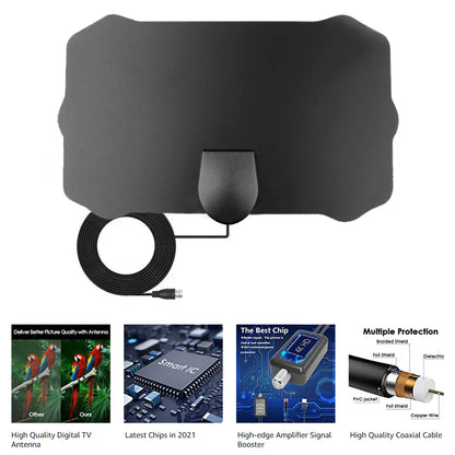 2023 New 4K 8K Indoor Digital TV Antenna HD HDTV Antena DVB-T/T2 DVBT2 Cable TV Antena 500Miles UHF VHF DTV Antennas Aerial