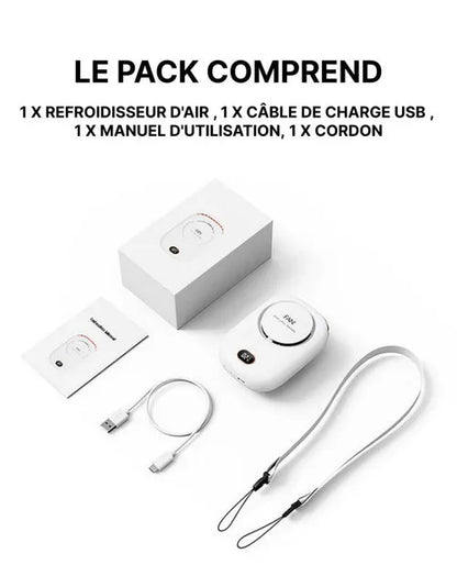 Customizable Portable Hanging Neck Fan Air Cooler Summer Waist Clip Fan Digital Display Mini Electric Fan Mute Neckband Fans